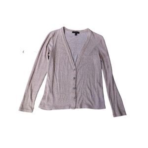 Banana Republic Tan Cardigan Sweater V-Neck Lightweight